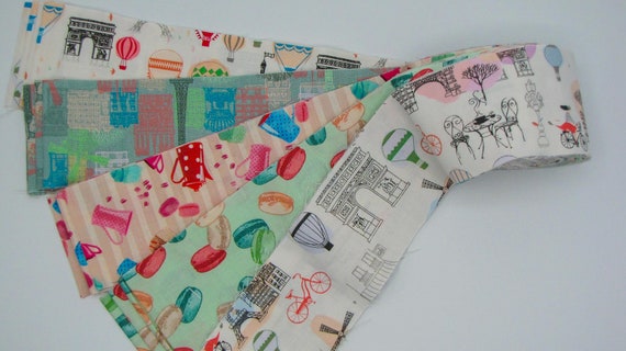 Cotton Quilt Fabric Sketches in Paris France Jelly Roll 2 1/2