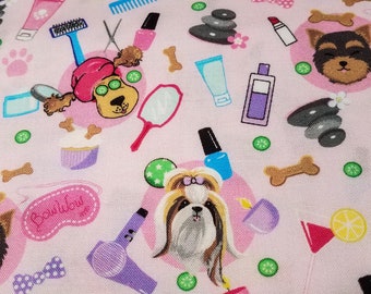 Pampered Paws D140-A Pink Diva Dogs, Freckle & Lollie Fabric