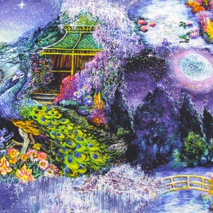 3 Wishes Astral Voyage Cosmic Village Fabric by the Yard