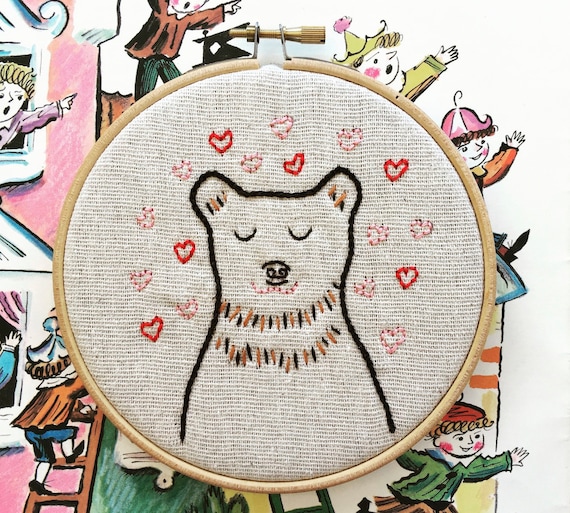 Hand embroidery kit valentine gift valentine hand  etsy Hand embroidery kit valentine gift valentine hand  etsy
