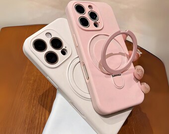 Magnetic Wireless Charging Soft Silicone Phone Case, Compatible with iPhone 13 and Up
