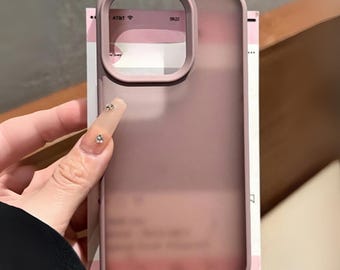 Minimalist Matte Clear Pink Phone Case, Soft TPU + PC Back Cover, Compatible With iPhone 13 and Newer