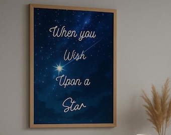 Night Sky Shooting Star Poster | Inspirational Wall Art