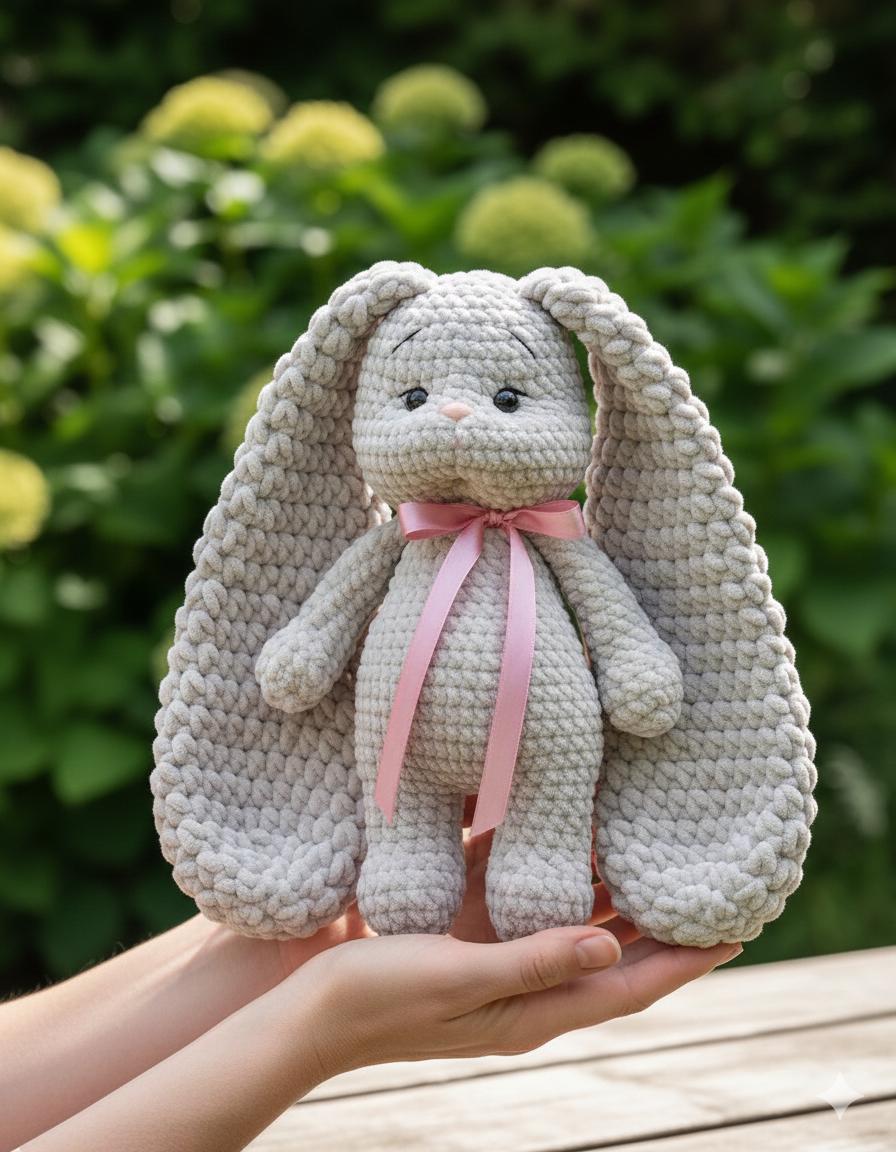 Floppy Bunny Crochet Pattern: Amigurumi Rabbit Plush Toy (PDF Pattern ...