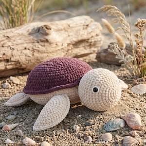 Easy Jumbo Crochet Turtle Pattern PDF, Giant Amigurumi Sea Turtle Plush, Beginner Friendly Large Stuffed Animal Toy