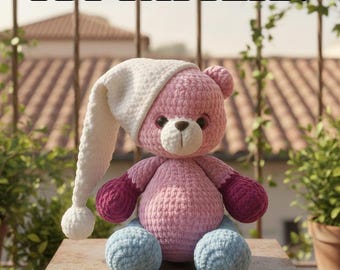 Miś szydełkowy amigurumi, Wzór na szydełkowego misia: Pluszowa zabawka amigurumi, Wzór na szydełkowego pluszaka (Wzór w formacie PDF po angielsku)