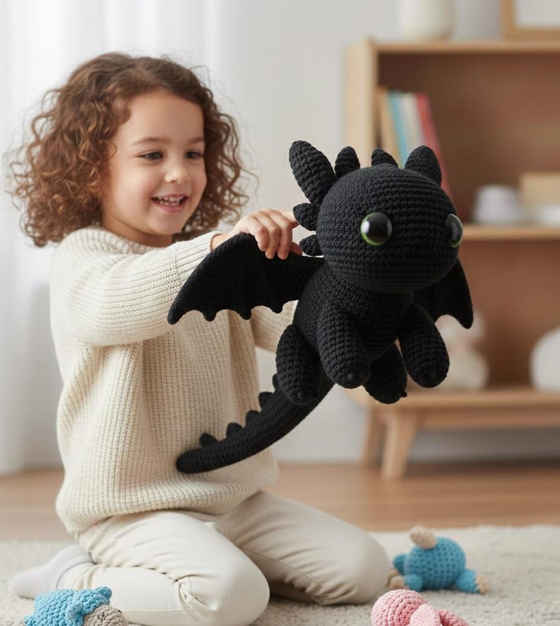 Toothless Crochet Dragon Amigurumi Pattern: Night Fury PDF (digital ...