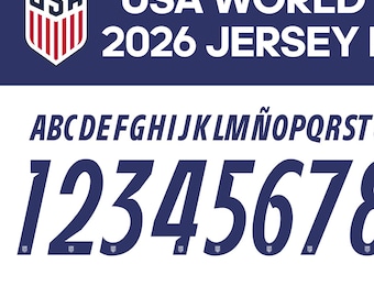 USA:s VM 2026 Typsnitts- och siffror-kit