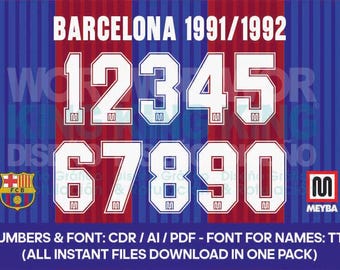BARCELONA RETRO FONT 1991 Meyba Maradona