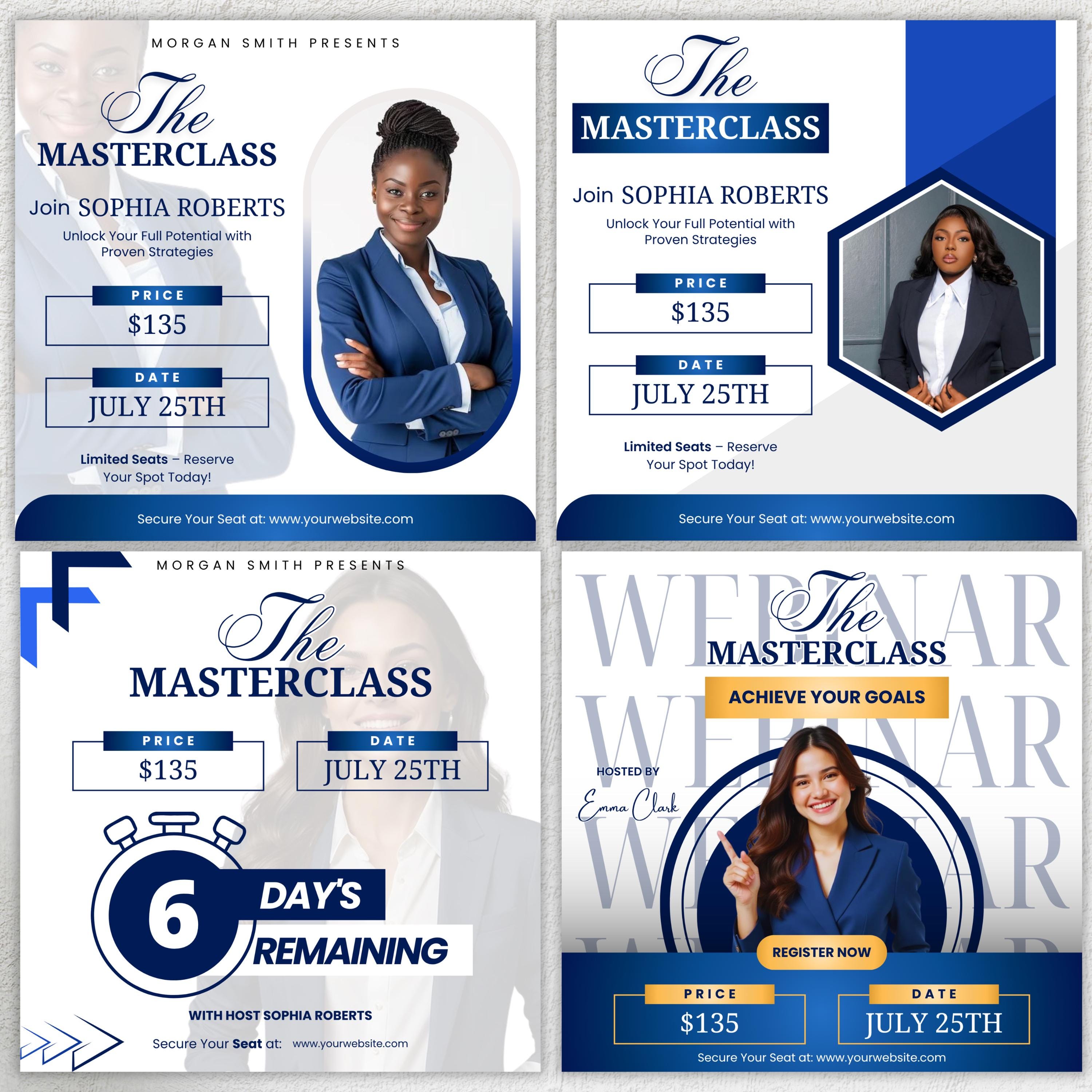 10 Webinar Templates Canva Event Flyer DIY Seminar Template Coaching ...