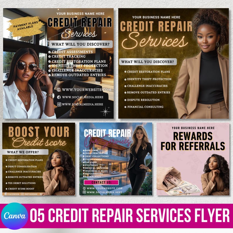 Credit Repair Flyer, Credit Repair Templates, Credit Repair Marketing ...