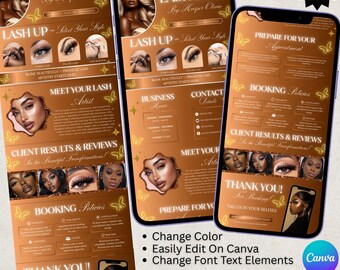 Acuity Scheduling Template for Lash Tech, Canva Editable Lash Booking Website, DIY Lash Tech Acuity Site