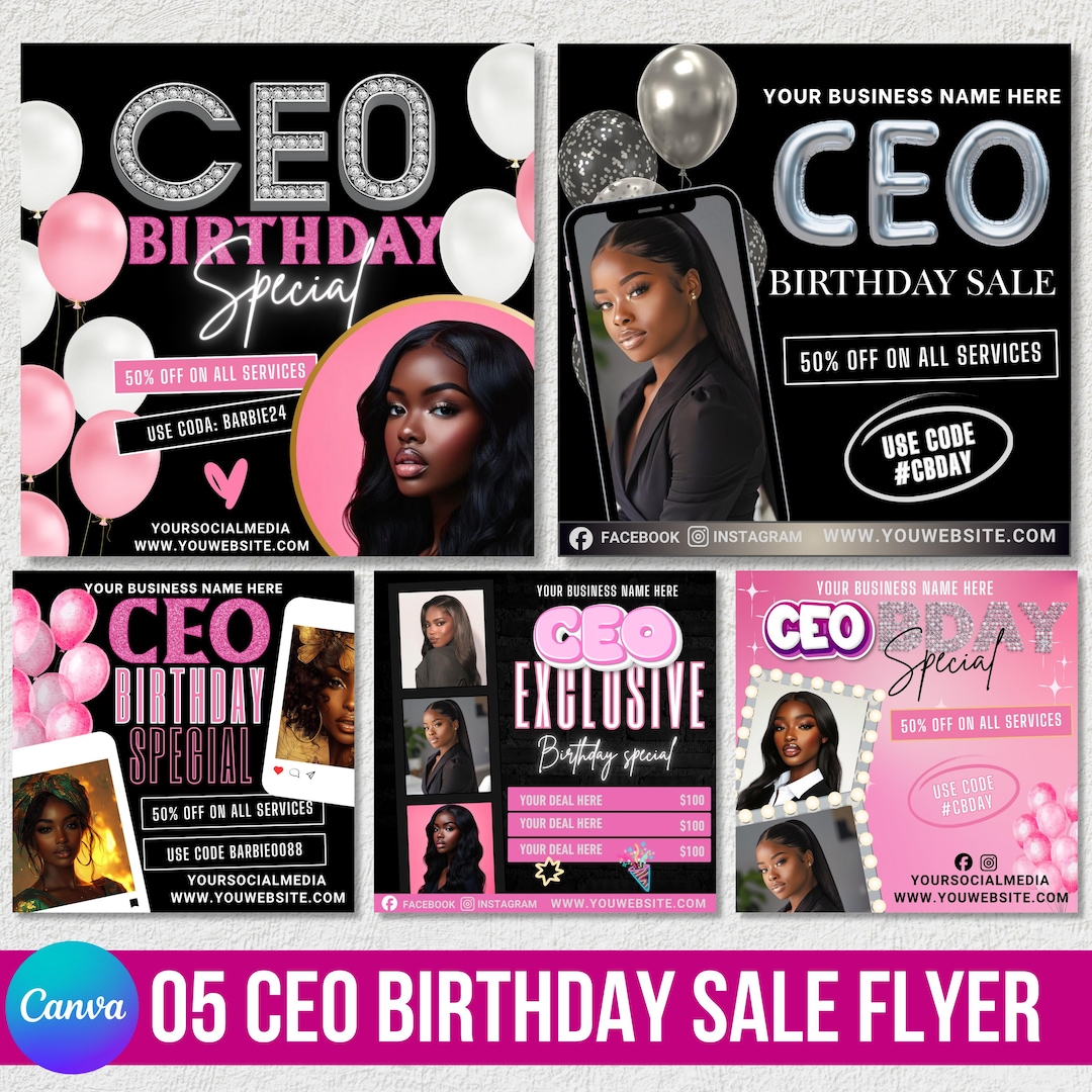 CEO Birthday Flyer, CEO Birthday Sale Flyer, Zodiac Season Birthday ...