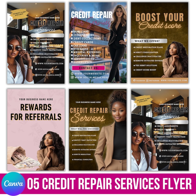 Credit Repair Flyer, Credit Repair Templates, Credit Repair Marketing ...