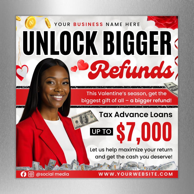 Tax Prep Flyer Template, “refunds You’ll Love” Tax Season Flyer ...