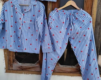 Hand Block Print Cotton Pajama Set: Ultra-Soft Indian Night Dress