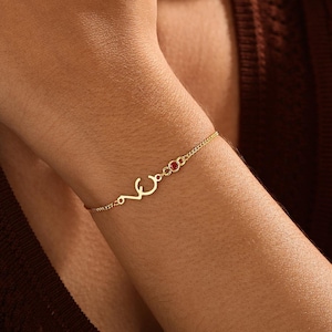 Pulsera personalizada con doble inicial y piedra natal, pulsera delicada con letra personalizada, joyería minimalista con piedra natal, regalo de cumpleaños, regalo para ella.