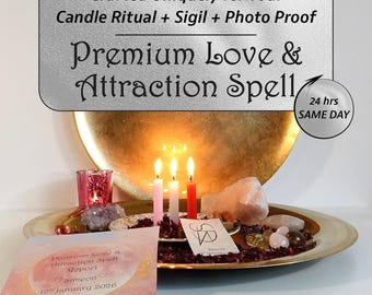 Premium Love Attraction Spell - Photo Proof, Personalized Sigil & Extended Report, White Magic Love and Magnetism Ritual, Same Day Casting