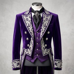 purple dresses for men Male All Purple Dresses Light Purple Men Suits Single Breasted Fashion Full Set Terno Prom