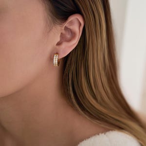 Pendientes de aro pequeños minimalistas para mujer, joyería de moda, aros pequeños y elegantes, regalo para mujer, pendientes apilables.
