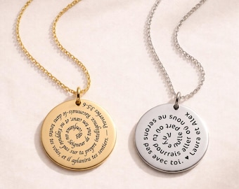 Personalized Engraved Necklace – Quote, Name, or Secret Message | Stainless Steel Jewelry | Gift for Women, Mothers, Friends, or Couples