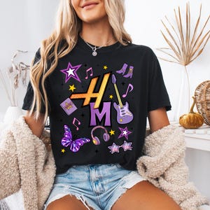 Design Hannah Montana pour le 20e anniversaire : nœuds coquette, graphismes musicaux (téléchargement numérique) image 2