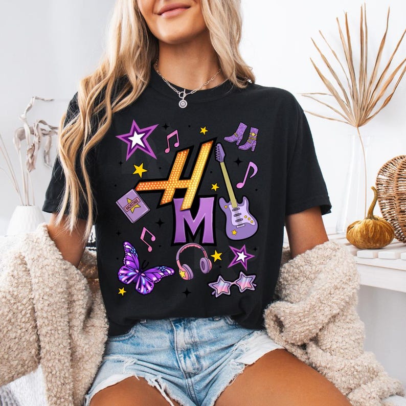 Design Hannah Montana pour le 20e anniversaire : nœuds coquette, graphismes musicaux (téléchargement numérique) image 2