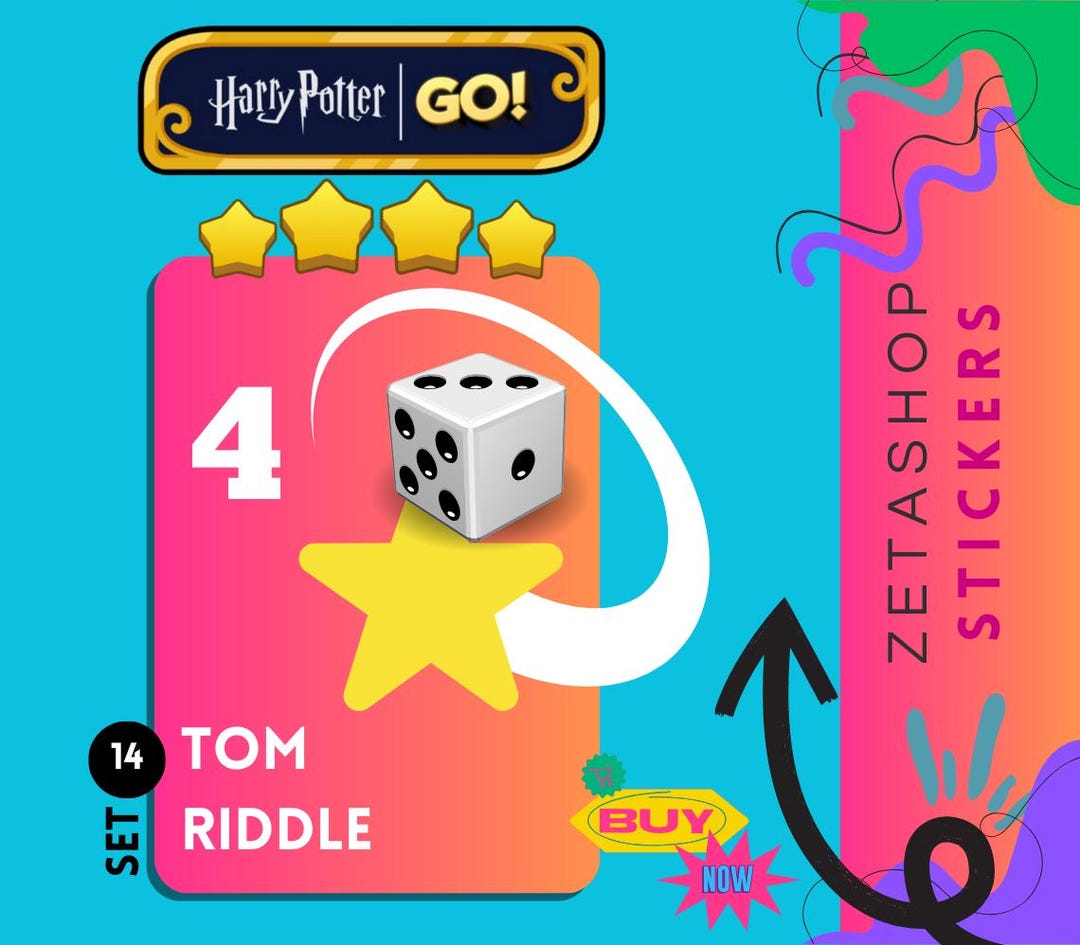 Monopoly GO Tom Riddle 4 Stars Stickers Set 14 Fast Delivery - New ...