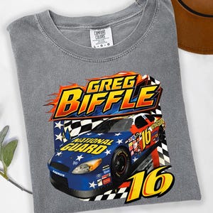 Comfort Colors® Retro 90s Nascarr Greg Biffle Shirt, RIP Greg Biffle Sweatshirt, Greg Biffle Tee, Motorsport Fan Gift Shirt