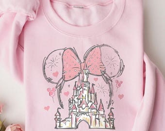 Custom Disney Minnie Mouse Castle Shirt, Disneyland Shirt, Personalized Magic Kingdom Family Shirt, Retro Disney, Disney Princess Shirt