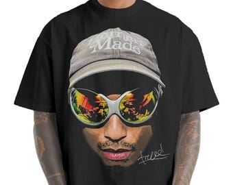 Maglietta Pharrell - Maglietta Pharrell Williams - Maglietta rapper - Maglietta concerto - Merchandising unisex per fan