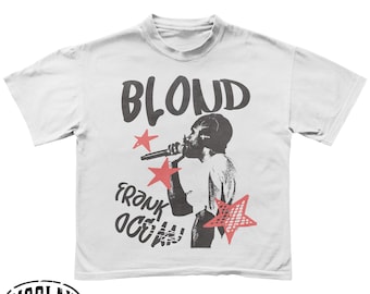 Frank Retro Graphic T-shirt Men Hip Hop Ocean Album Clothing T-Shirts Y2k Unisex Blonde Fashion Oversized Cotton T Shirt