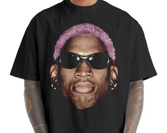 Dennis Rodman Streetwear Boxy Tee Shirt, Y2K Shirts, opium shirt, graphic shirts, oversized tees, vintage basketball shirts, unisex boxy tee