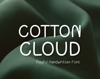 Handgeschriebene Klassenzimmer Schriftart für Lehrer - Baumwollwolke, niedliche Schulschrift für Arbeitsblätter, Cricut, Procreate, Canva, Goodnotes, digitale Verwendung