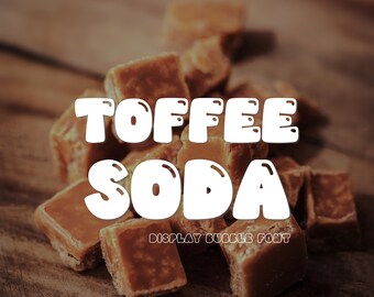 Retro Bubble Display Font - Toffee Soda,Handwritten font,Playful Display Typeface,Lettering for Cricut,Canva,Procreate,goodnotes,Shadow Font