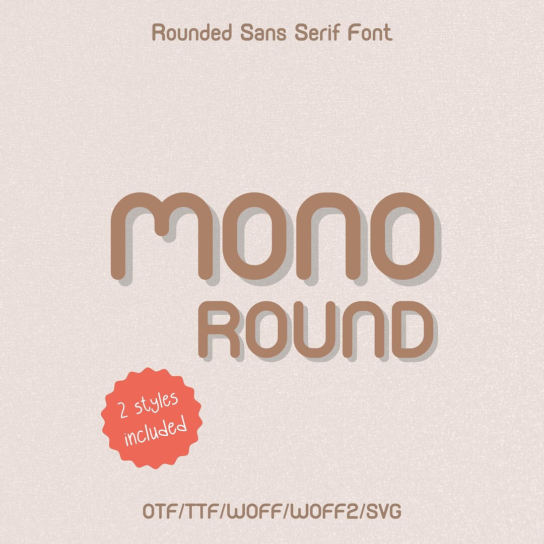 Bubble Font - Monoround, Rounded Sans Serif Font, Modern Typeface for ...