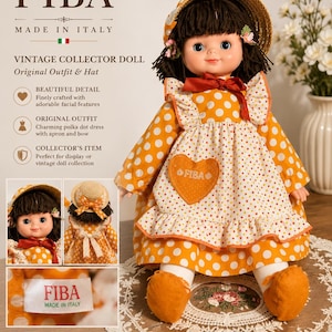 Vintage Fiba Collector Doll - Etsy