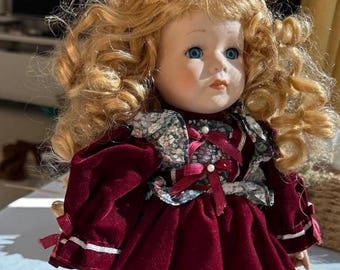 the Leonardo Collection Porcelain Doll “Karen” 12 – Collectible, Vintage Style