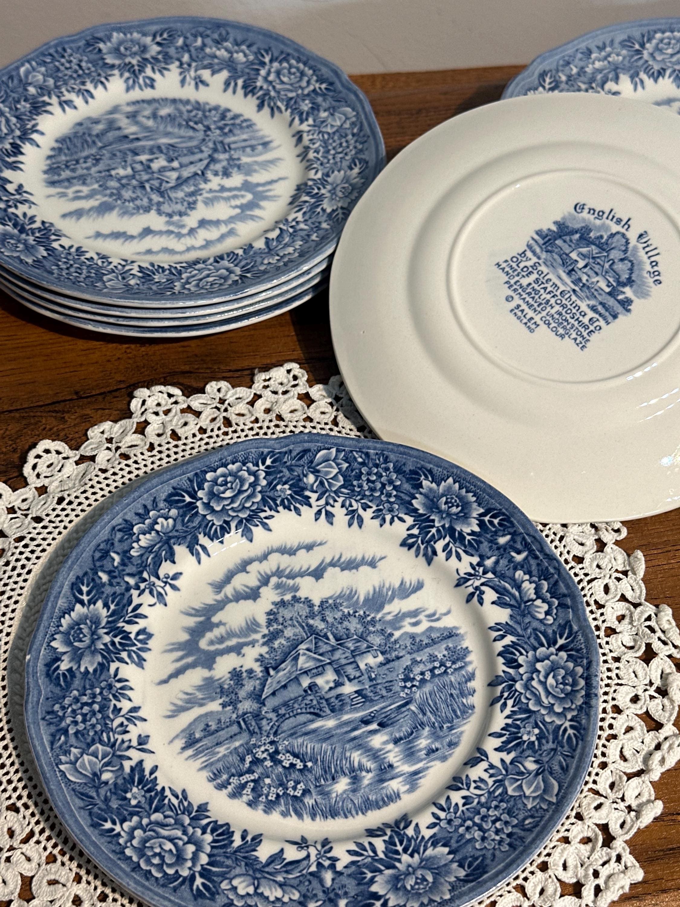 English Village Blue by Salem - Etsy