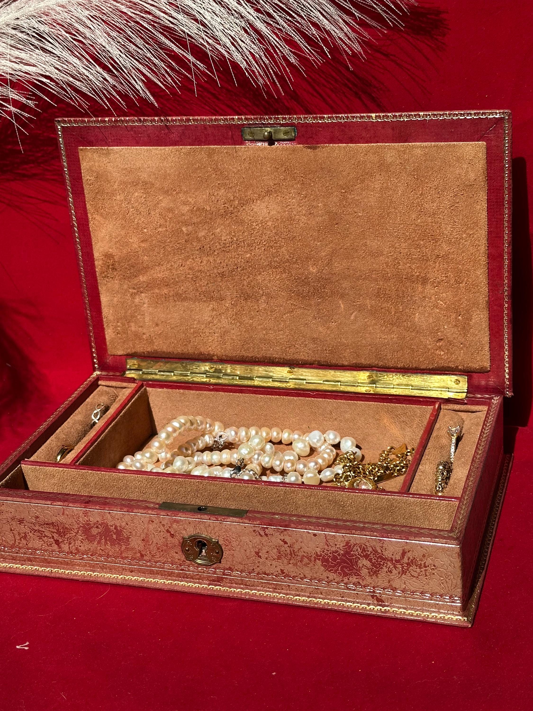 Vintage Florentine Leather Box - Etsy