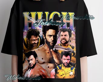 Vintage Hugh Jackman Graphic Tee, Faded Design