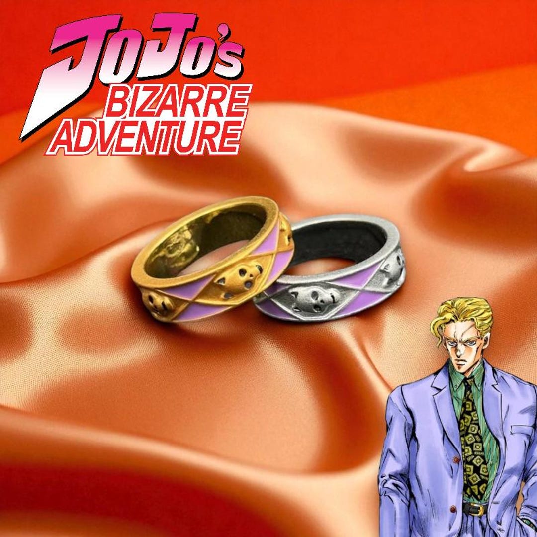 Enam3l Skull Anime Ring | Jorunocciobana Cuj0h Jolyne & Yoshikage
