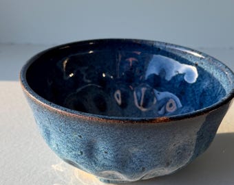 Handmade bowl with dimples
