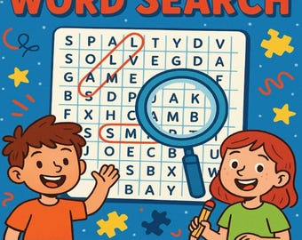 100 Word Search Puzzle Book for Kids Ages 9-12 | Fun Printable Activity Pages | Educational Brain Game for Kids | Vocabulary Learning PDF