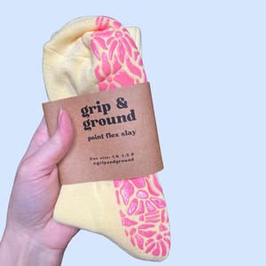 Butter Me Up Organic Cotton Pilates Grip Socks in Buttery-Soft Yellow