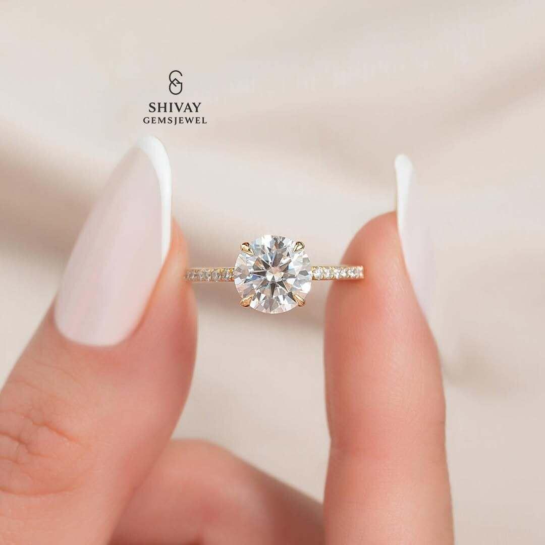 2 Carat IGI Certified Lab Grown Diamond Engagement Ring: White Gold ...