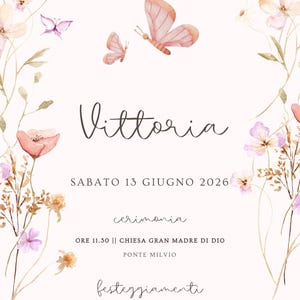 invito personalizzato per battesimo