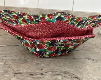A pair of Berry Bowl Cozys