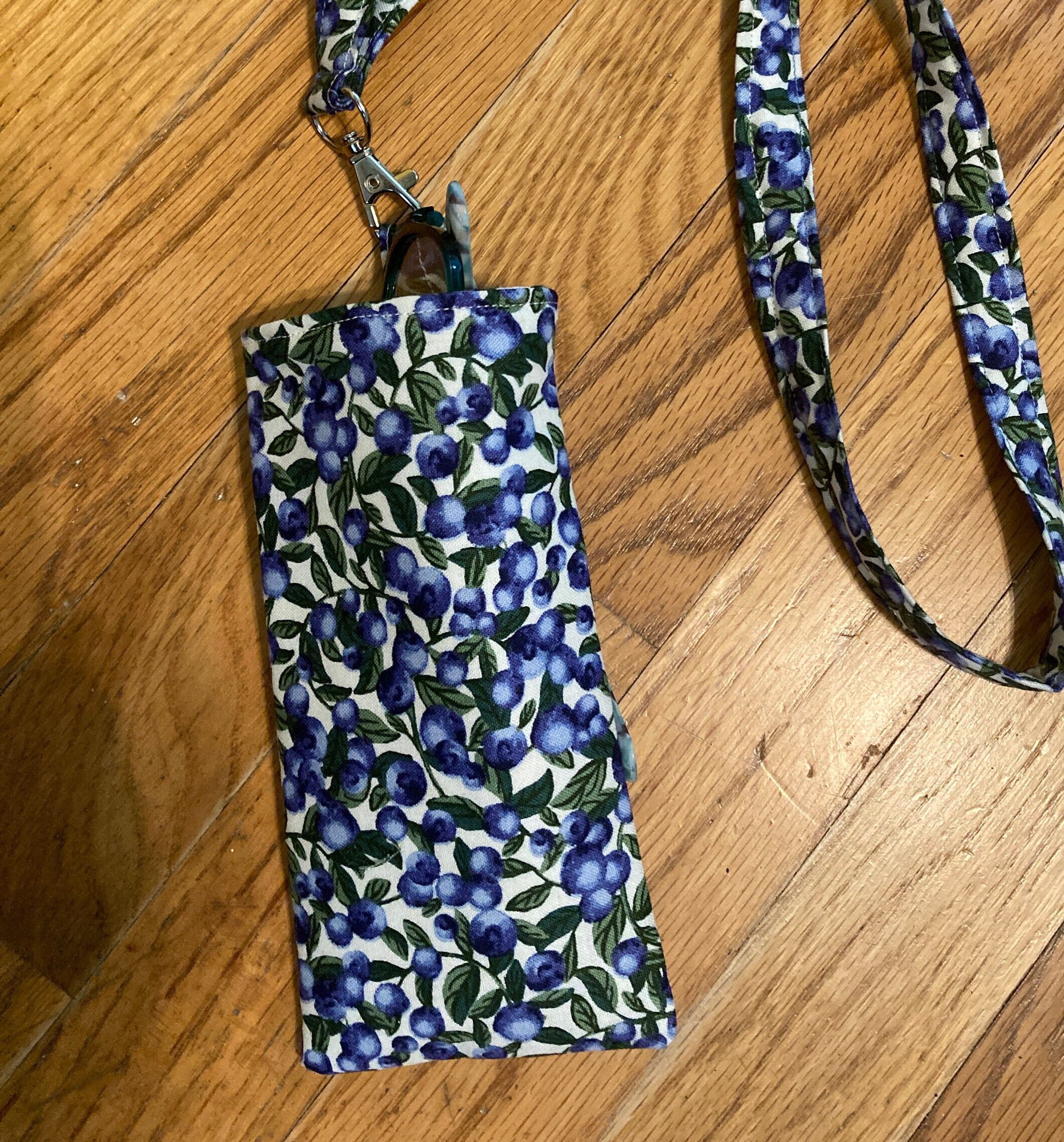 Blueberry Eyeglasses Case with Lanyard