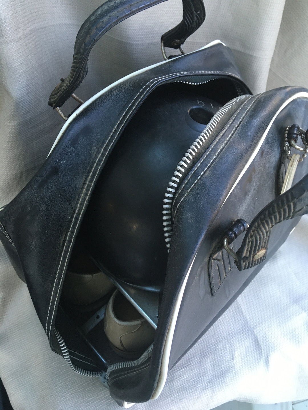 Vintage Rubber Manhattan 15 Bowling Ball, Bag, and Shoes Etsy